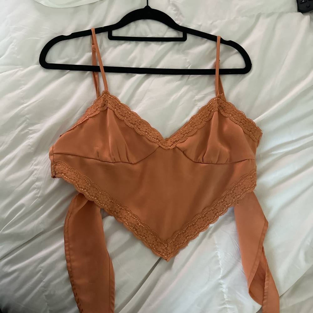 Orange Tie Going Out Top
